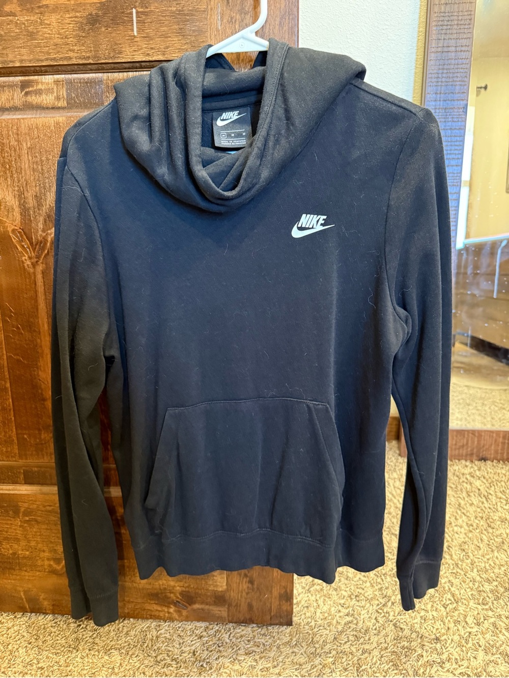 Nike Women's Black Cowl Neck Pullover Sweater